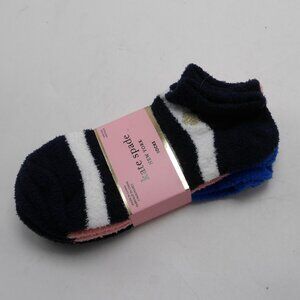 Kate Spade New York Black/White,Blue/Black,Pink/Blue No Show Socks One Size New